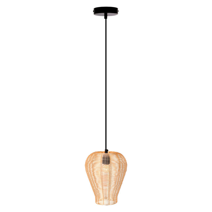 Chanda 9.25"W Glam Gold Bell Pendant Light-On