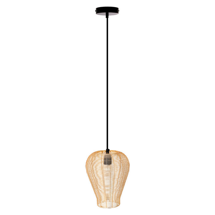 Chanda 9.25"W Glam Gold Bell Pendant Light-Off