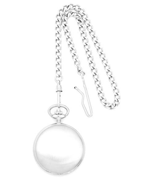 Charles Hubert White Skeleton Dial Pocket Watch - Chrome Finish - Mechanical - XWA1911B_d768582f-563b-4e1d-a86f-e160144791d5