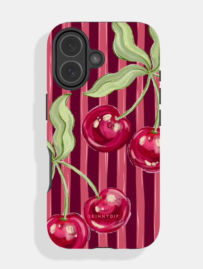 Cherry Stripes Ultra Protective iPhone Case Phone Cases Skinnydip London