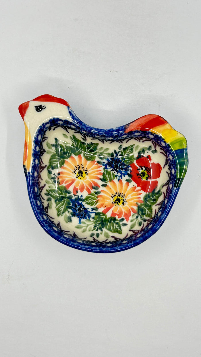 Chicken Bowl - Peach Floral - A1