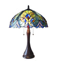 Chloe Amor Green Victorian Table Lamp - Stained Glass Amor Green Victorian Table Lamp Turned On