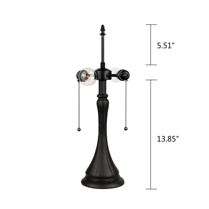 Chloe Amor Victorian Table Lamp - Stained Glass Amor Victorian Table Lamp Base Details
