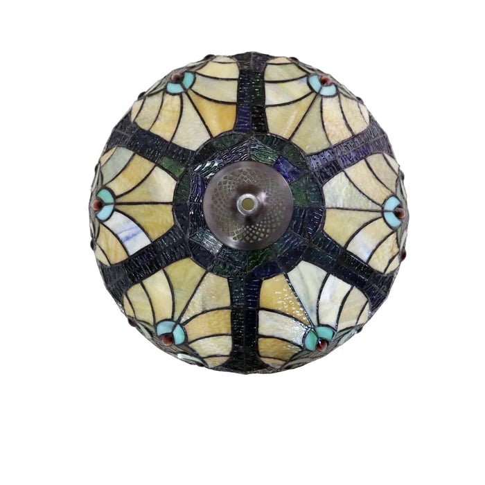 Chloe Amor Victorian Table Lamp - Stained Glass Amor Victorian Table Lamp Top View