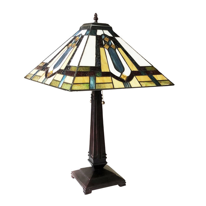 Chloe Archie Table Lamp - Stained Glass Archie Table Lamp Turned Off