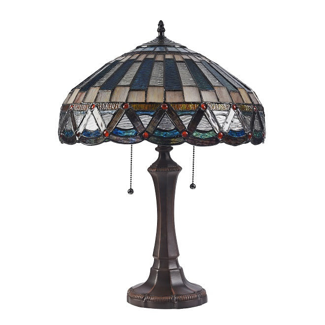 Chloe Courtland Table Lamp - Stained Glass Courtland Table Lamp Turned Off