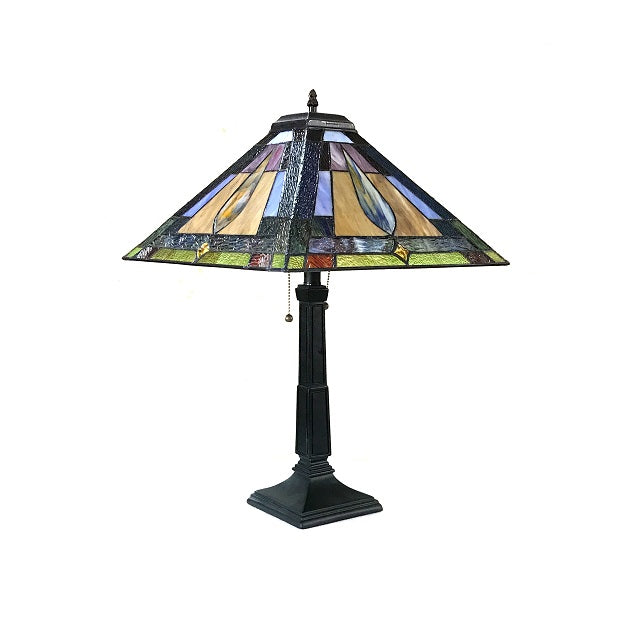 Chloe Fleming Table Lamp - Stained Glass Fleming Table Lamp Turned Off