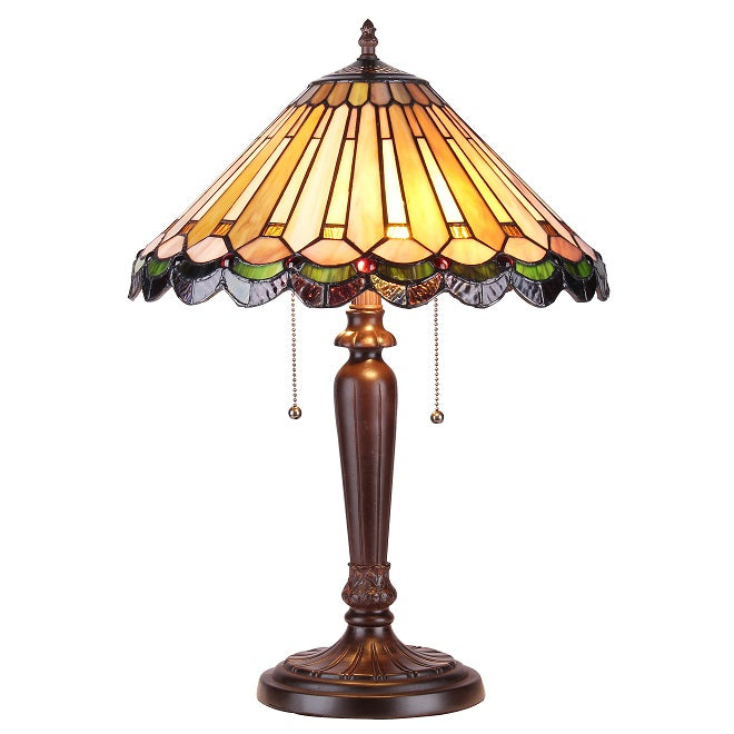 Chloe Inez Table lamp - Stained Glass Inez Table lamp Turned On