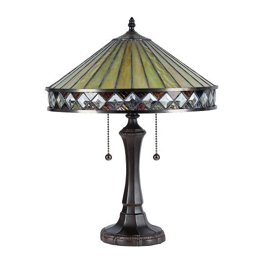 Chloe Ingrid Table Lamp - Stained Glass Ingrid Table Lamp Turned Off