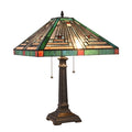 Chloe Innes Table Lamp - Stained Glass Innes Table Lamp Turned On