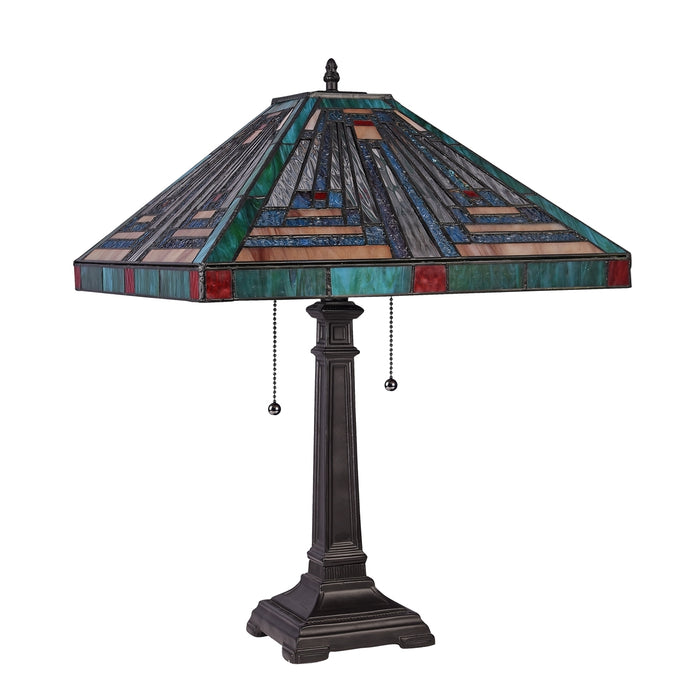 Chloe Innes Table Lamp - Stained Glass Innes Table Lamp Turned Off