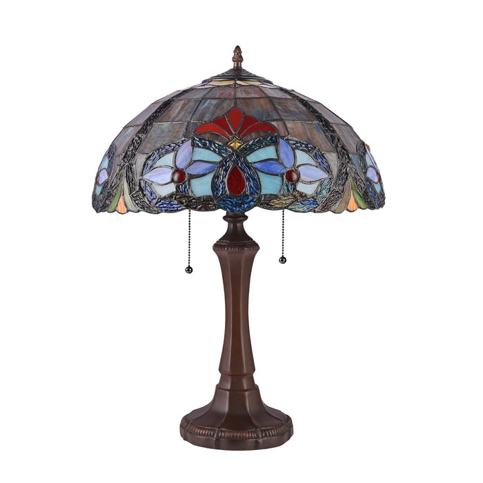 Chloe Jude Table Lamp - Stained Glass Jude Table Lamp Turned Off