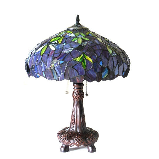 Chloe Katie Wisteria Table Lamp - Stained Glass Katie Wisteria Table Lamp Turned Off