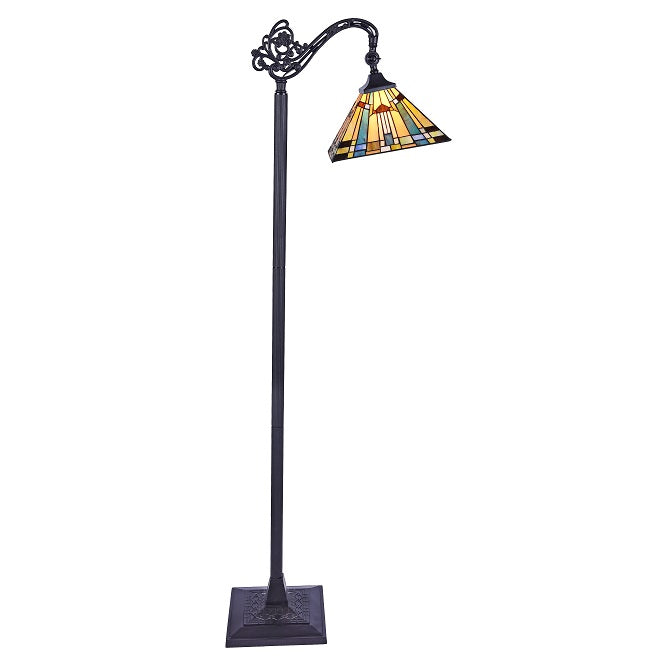 Chloe Kinsey Reading Floor Lamp - Stained Glass Kinsey Reading Floor Lamp Turned On