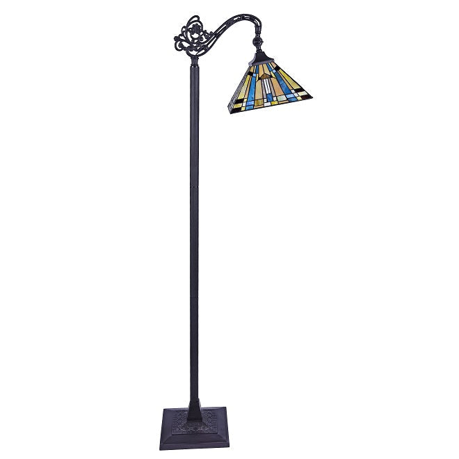 Chloe Kinsey Reading Floor Lamp - Stained Glass Kinsey Reading Floor Lamp Turned Off