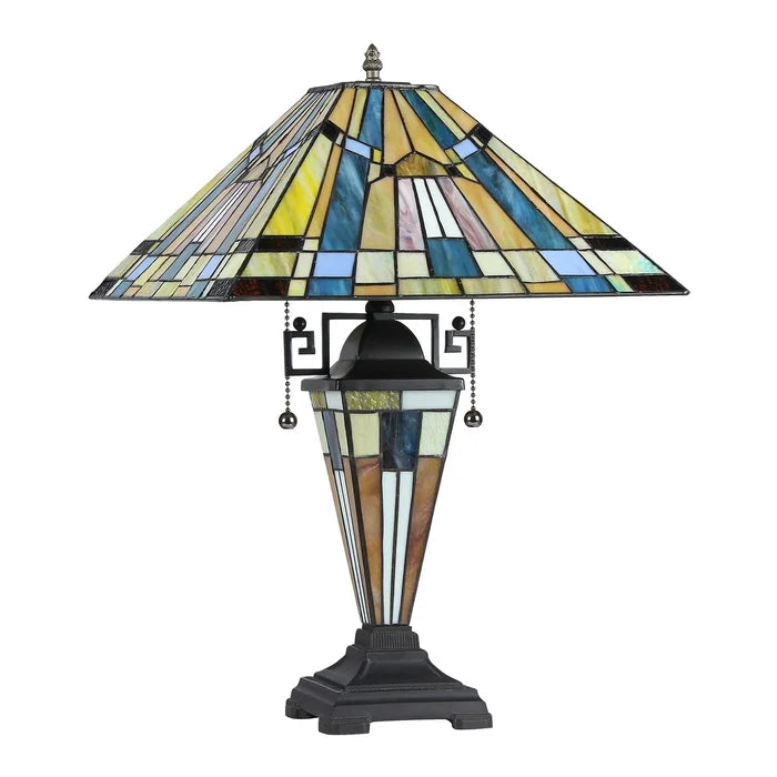 Chloe Kinsey Table Lamp - Stained Glass Kinsey Table Lamp Turned Off
