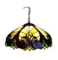 Chloe Liaison Victorian Pendant Lamp - Stained Glass Liaison Victorian Pendant Lamp