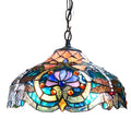 Chloe Lydia Victorian Pendant - Stained Glass Lydia Victorian Pendant Turned On
