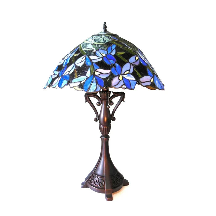 Chloe Natalie Table Lamp - Stained Glass Natalie Table Lamp Turned Off