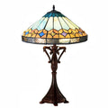 Chloe Nicholas Table Lamp - Stained Glass Nicholas Table Lamp Turned On