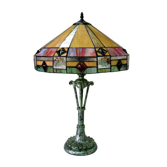 Chloe Ridley Table Lamp - Stained Glass Ridley Table Lamp Turned Off