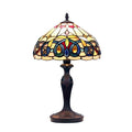 Chloe Serenity One-Light Table Lamp - Stained Glass Serenity One-Light Table Lamp Turned On