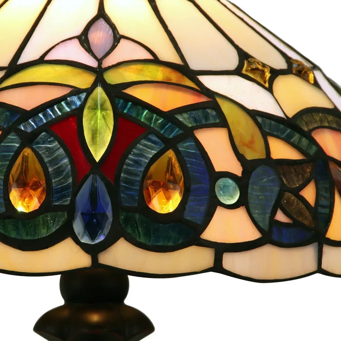 Chloe Serenity One-Light Table Lamp - Stained Glass Serenity One-Light Table Lamp Shade Detail