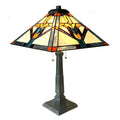 Chloe Shay Table Lamp - Stained Glass Shay Table Lamp Turned On
