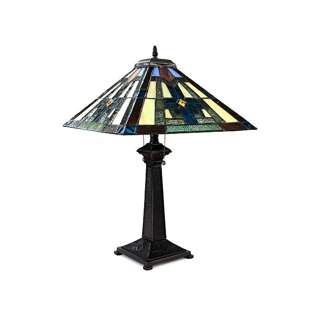 Chloe Taite Table Lamp - Stained Glass Taite Table Lamp Turned Off