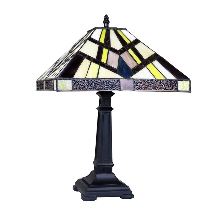 Chloe Vincent Table Lamp - Stained Glass Vincent Table Lamp Closeup