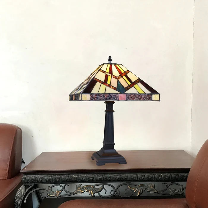 Chloe Vincent Table Lamp - Stained Glass Vincent Table Lamp Room Setting
