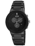 Citizen Eco-Drive Axiom Mens Chronograph - Black Dial, Case and Bracelet - Date - AT2245-57E