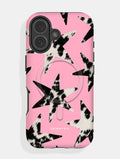 Cow Print Stars Pink Magsafe Ultra Protective iPhone Case Phone Cases Skinnydip London
