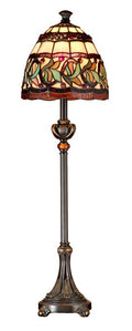 Dale Tiffany Aldridge Buffet Lamp - Stained Glass Aldridge Buffet Lamp Turned On