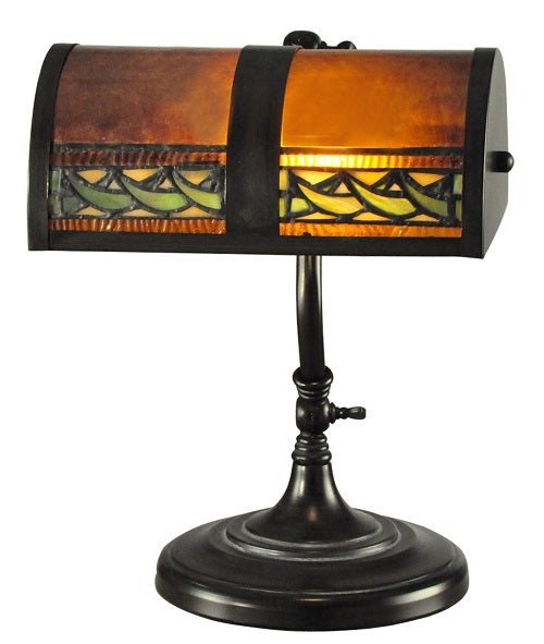 Dale Tiffany Egyptian Desk Lamp - Stained Glass Egyptian Desk Lamp Turned On
