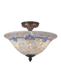 Dale Tiffany Johana Mosaic Flush Mount - Stained Glass Johana Mosaic Flush Mount Turned Off