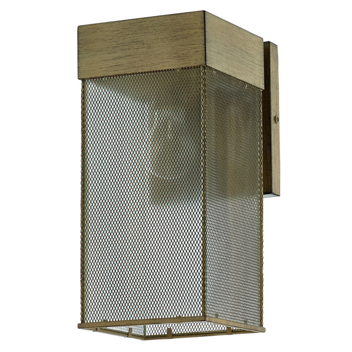 Dixsie Brown Brushed Metal Wall-Mounted Outdoor Light-Off