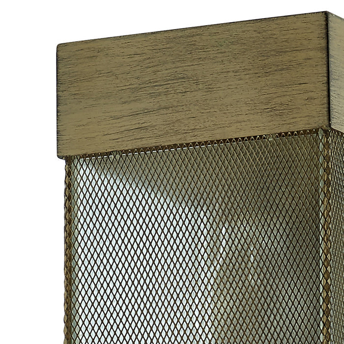 Dixsie Brown Brushed Metal Wall-Mounted Outdoor Light