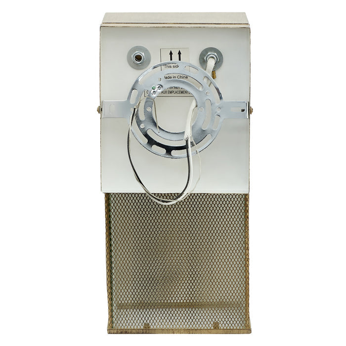 Dixsie Brown Brushed Metal Wall-Mounted Outdoor Light-Back view
