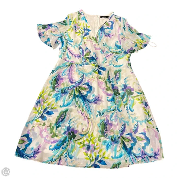 Dress Casual Maxi By Lauren By Ralph Lauren In Floral Print, Size: 18