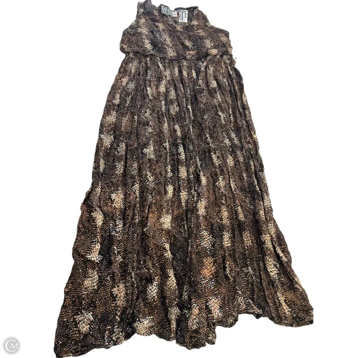 Dress Casual Maxi By Mph In Black & Brown, Size: 1x