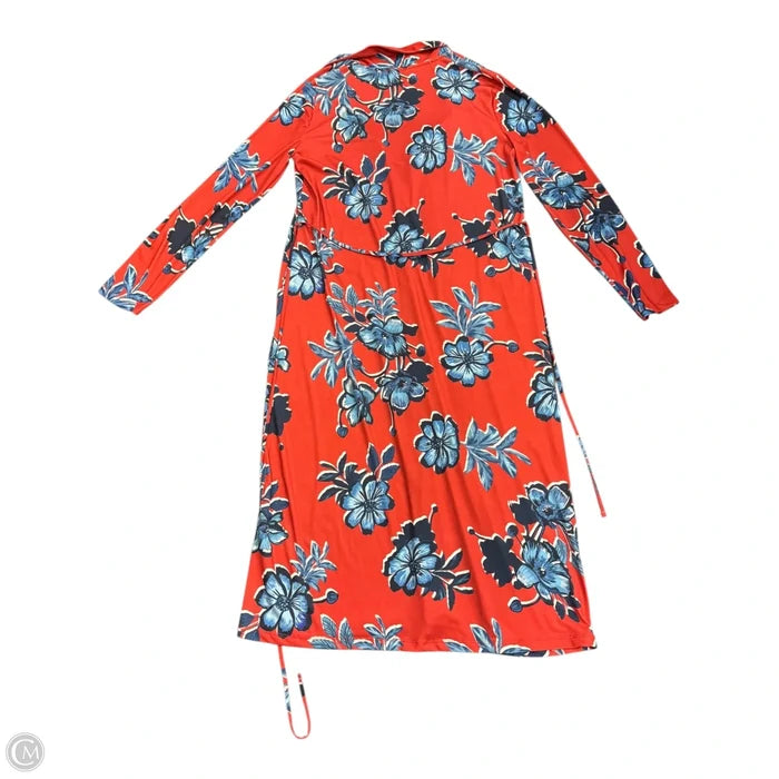 Dress Casual Maxi By Zara In Floral Print, Size: L