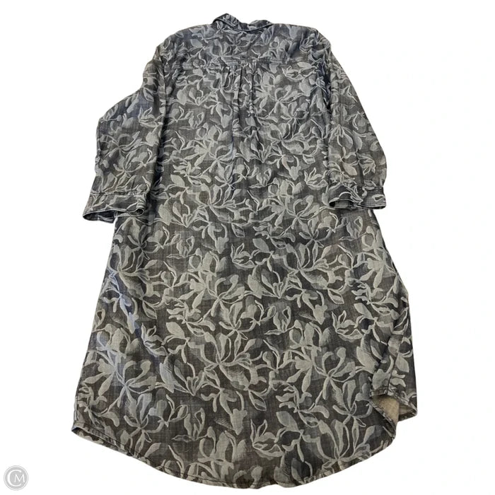 Dress Casual Midi By Chicos In Blue, Size: 6