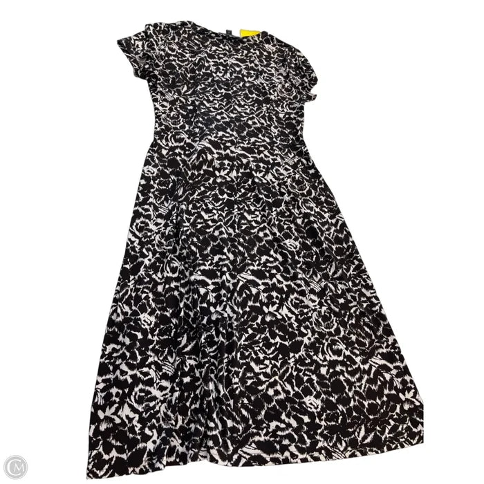 Dress Casual Midi By Connected Apparel In Brown & Cream, Size: 12