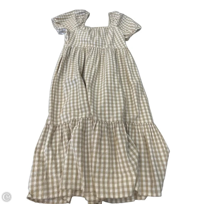Dress Casual Midi By J. Crew In Tan & White, Size: 10