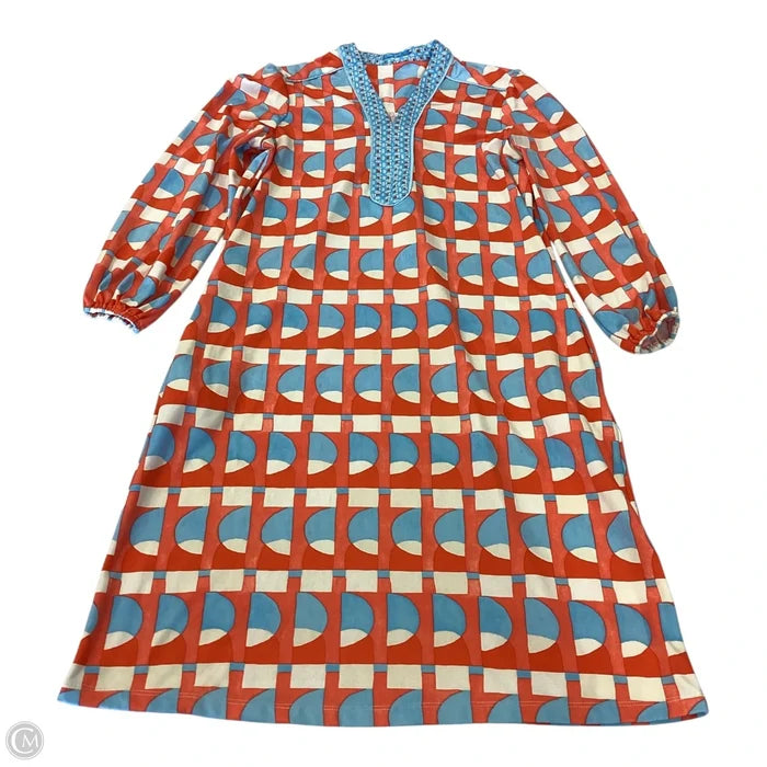 Dress Casual Midi By J Mclaughlin In Blue & Orange, Size: Xs