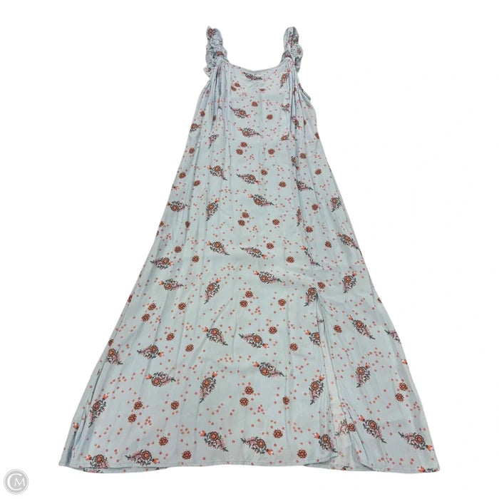 Dress Casual Midi By Loft In Blue & Orange, Size: 2