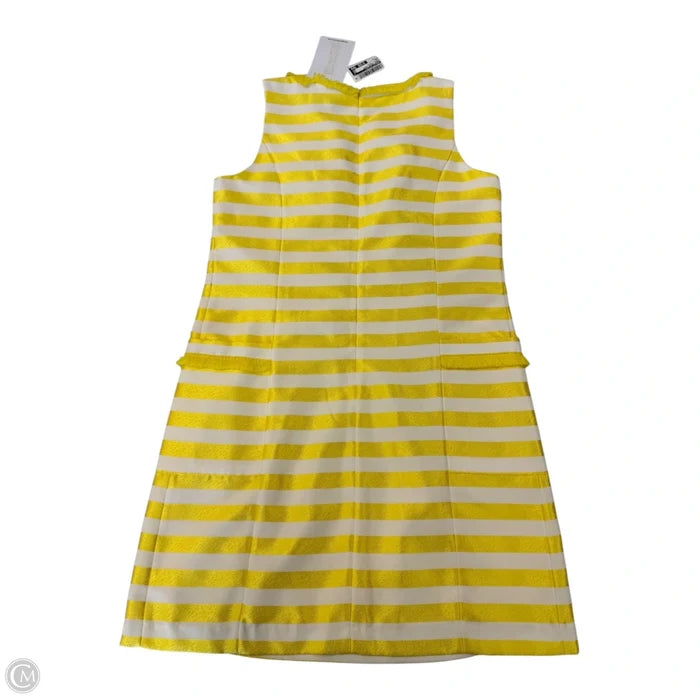 Dress Casual Short By Badgley Mischka In White & Yellow, Size: 0