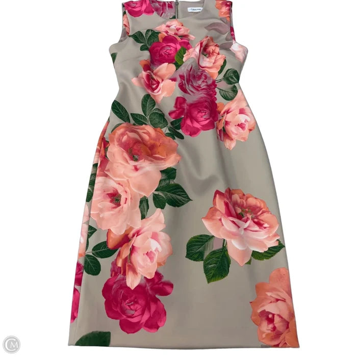 Dress Casual Short By Calvin Klein In Floral Print, Size: S