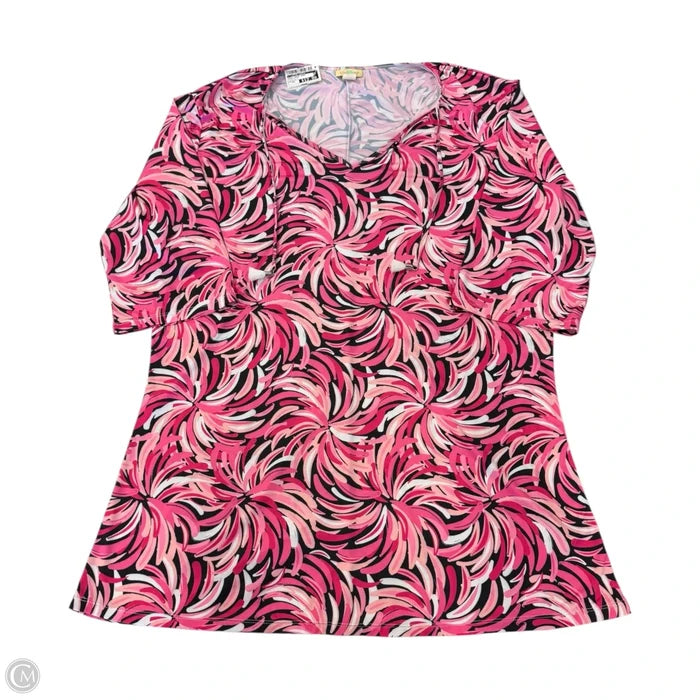 Dress Casual Short By Clothes Mentor In Black & Pink, Size: Xxl